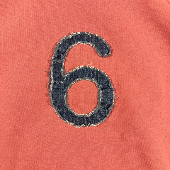 Vintage Lucky Brand Hoodie Womens XL Red Spellout Embroidered Denim Y2K - Picture 10 of 15